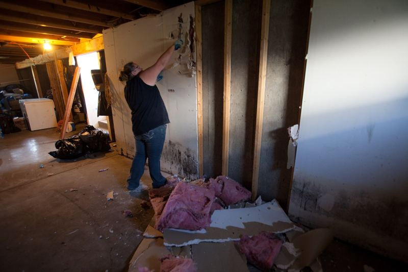 Flooded basement cleanup: Water in the basement from rain, a failed sump pump or a burst pipe.